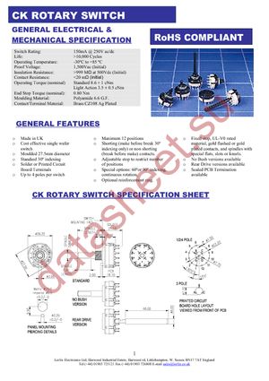 CK1043 D-SHAFT 6.35X38MM datasheet  